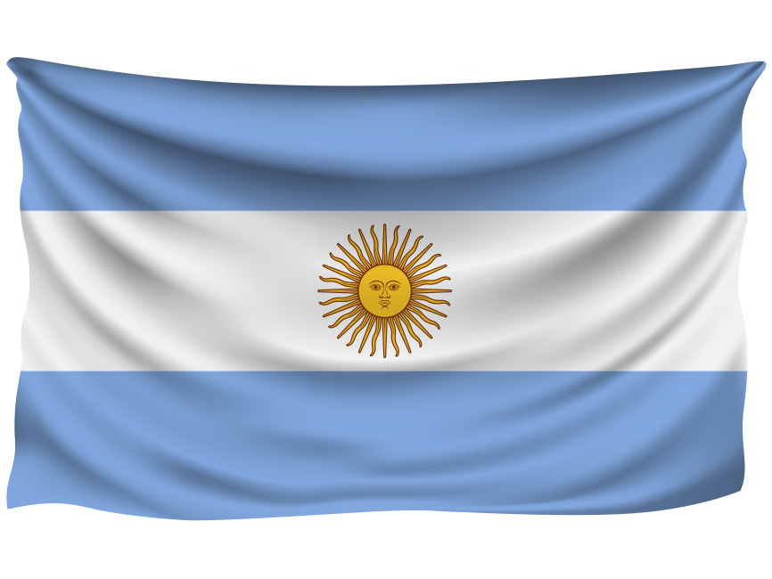 Argentina Wrinkled Flag