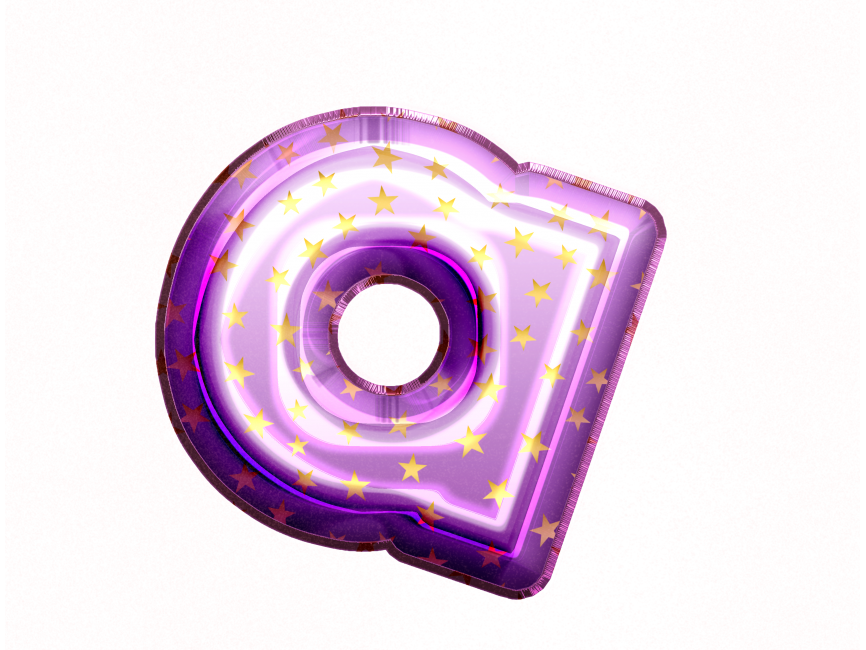 Balloon Style Letter A