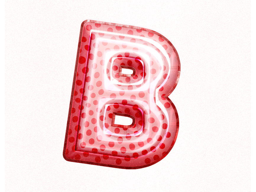 Balloon Style Letter B