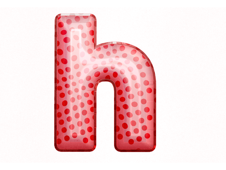 Balloon Style Letters h