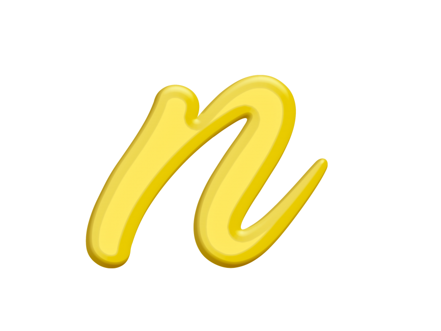Banana Style Letter N