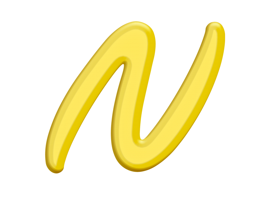 Banana Style Letter N