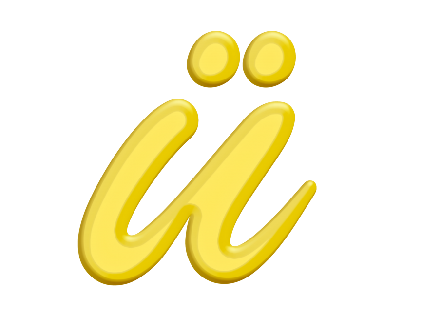 Banana Style Letter Ü
