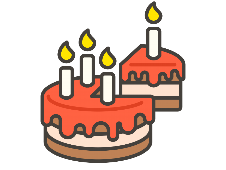 Birthday Cake with Candle Emoji Icon
