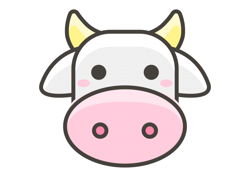 Cow Face Emoji Icon