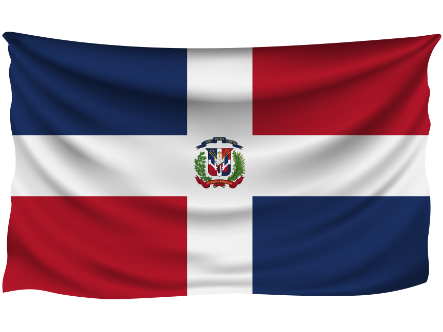 Dominican Republic Wrinkled Flag