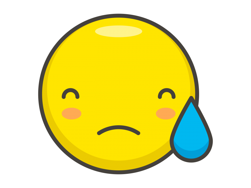 Downcast Face with Sweat Emoji