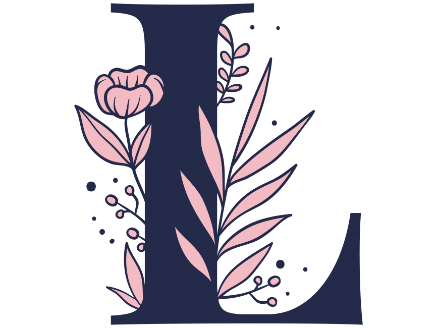 Floral Alphabet L Letter