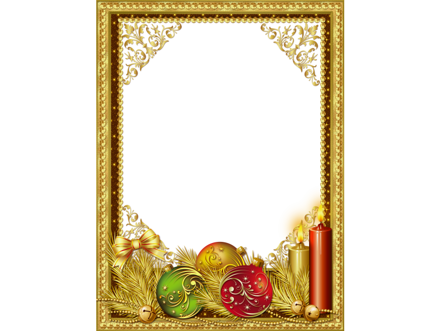 Gold Christmas Photo Frame