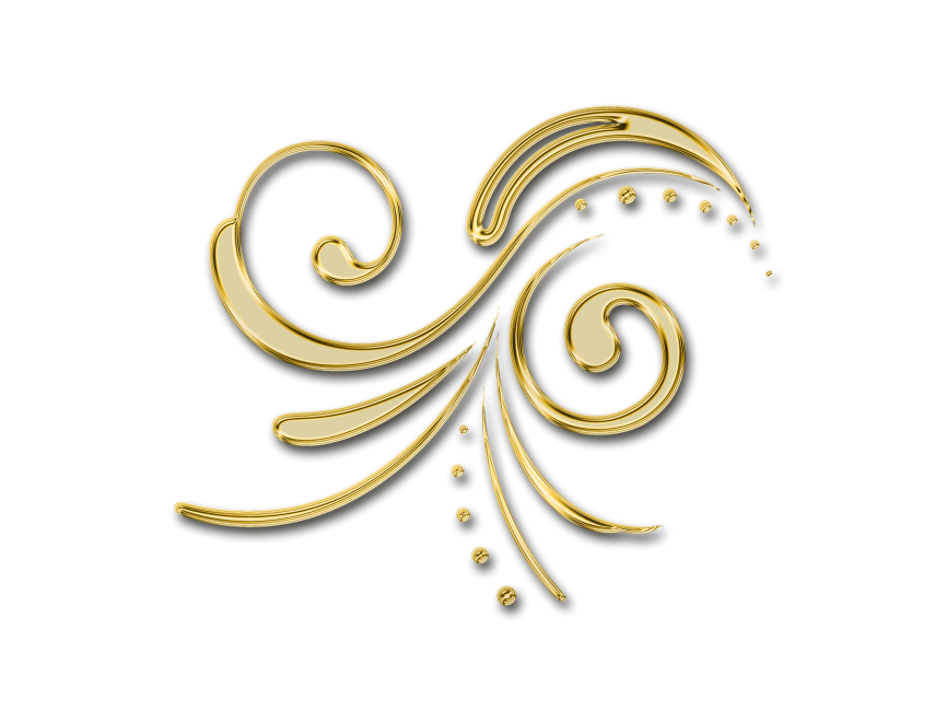 Golden Floral Decor