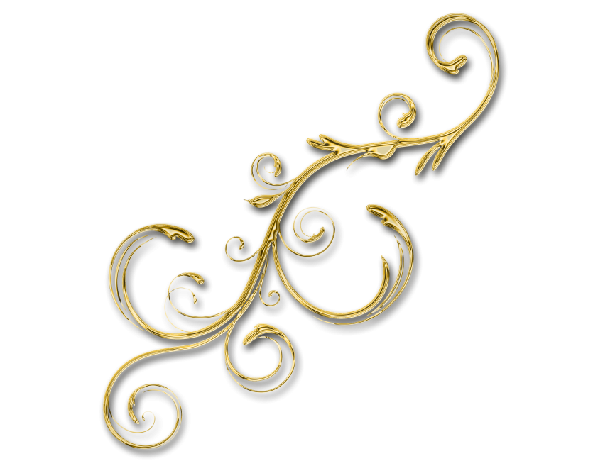 Golden Floral Decor
