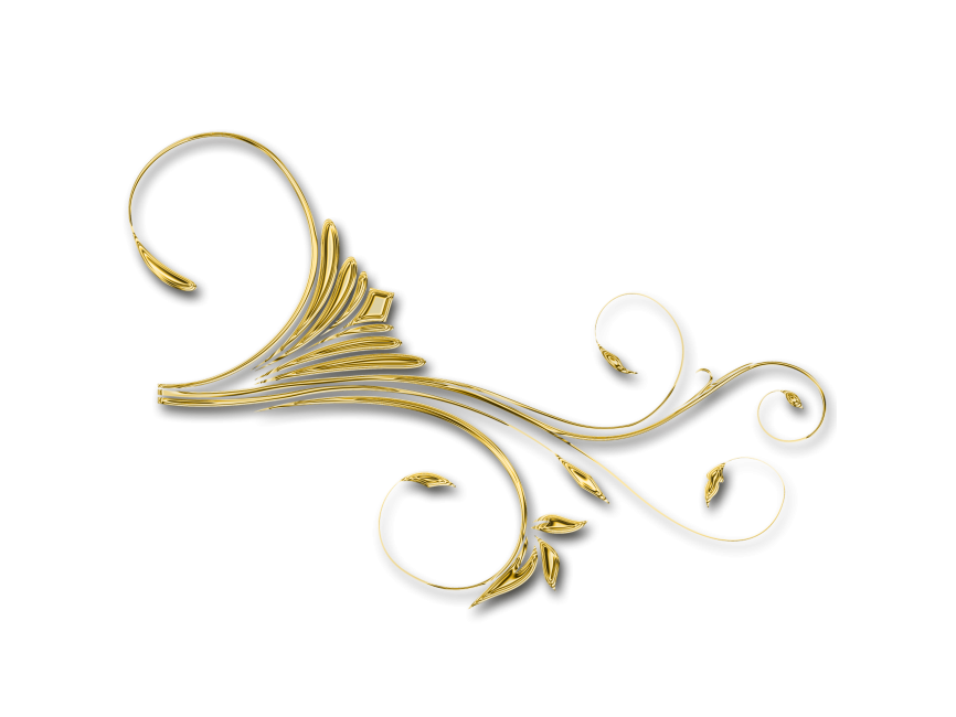 Golden Floral Decor