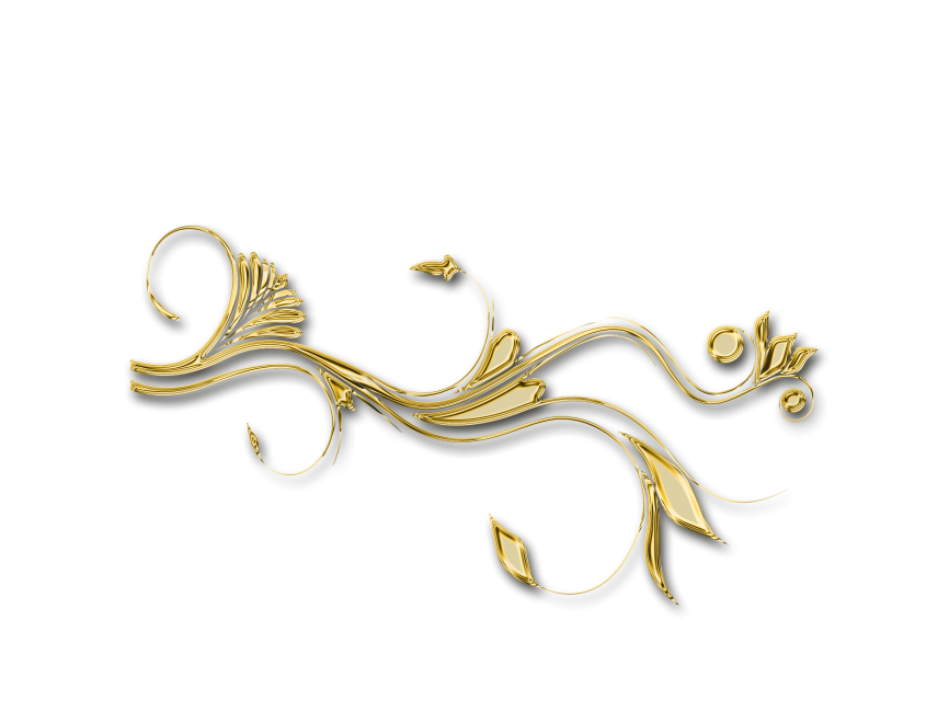 Golden Floral Decor