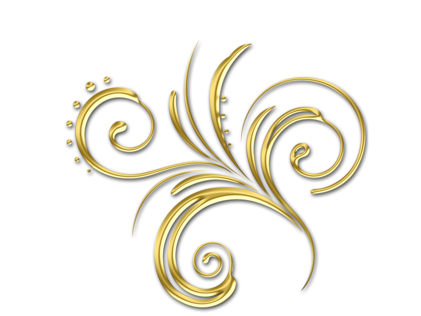 Golden Floral Decor