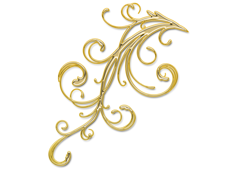 Golden Floral Decor