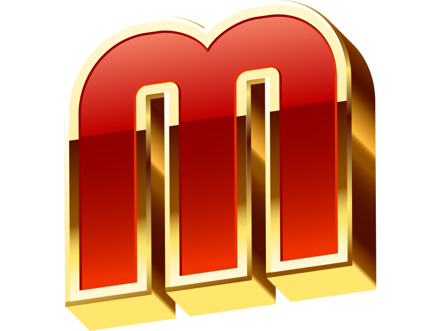 Golden m Letter