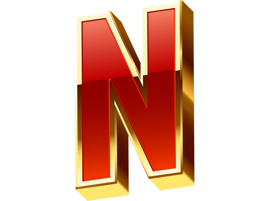 Golden N Letter