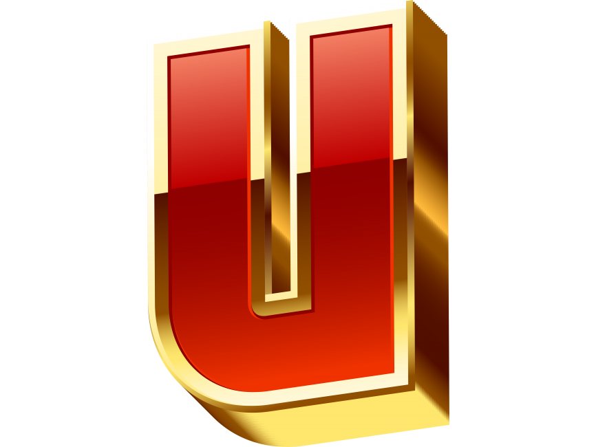 Golden U Letter