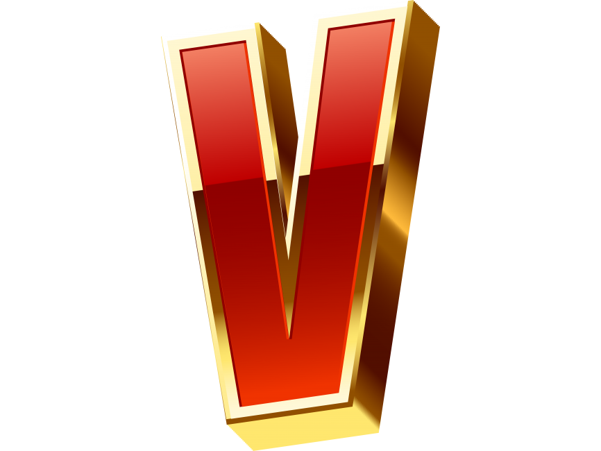 Golden V Letter