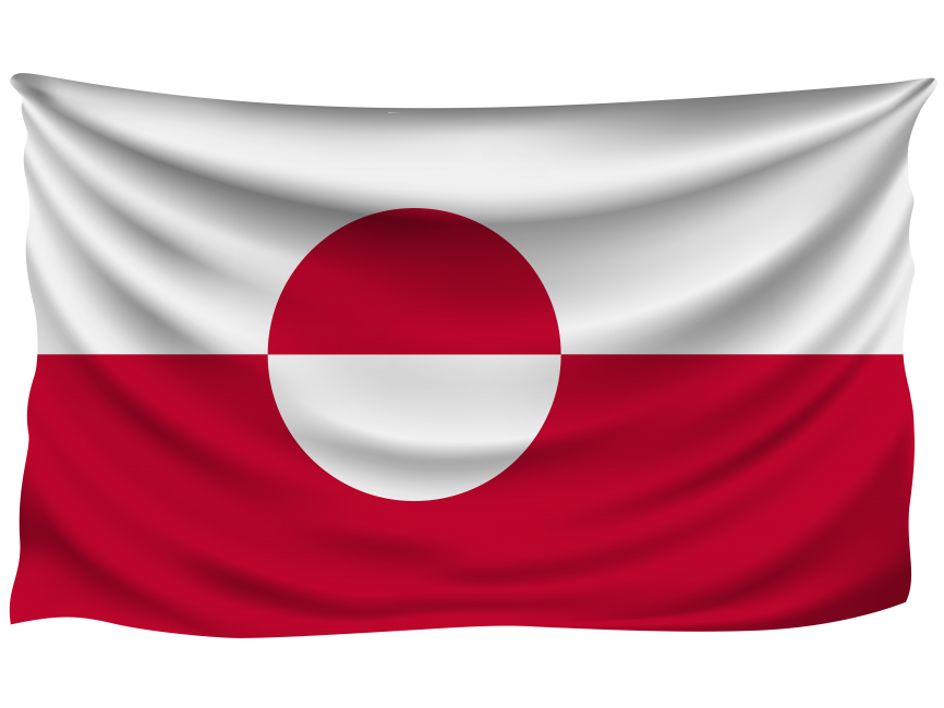 Greenland Wrinkled Flag