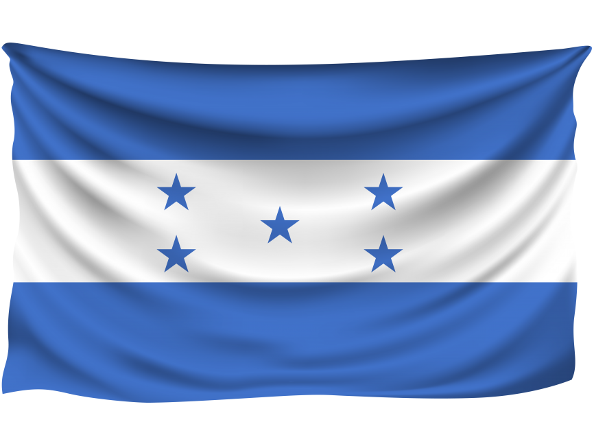 Honduras Wrinkled Flag