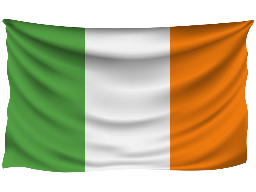 Ireland Wrinkled Flag