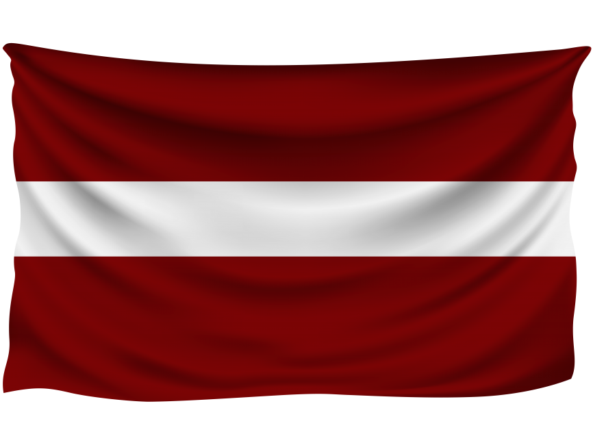 Latvia Wrinkled Flag