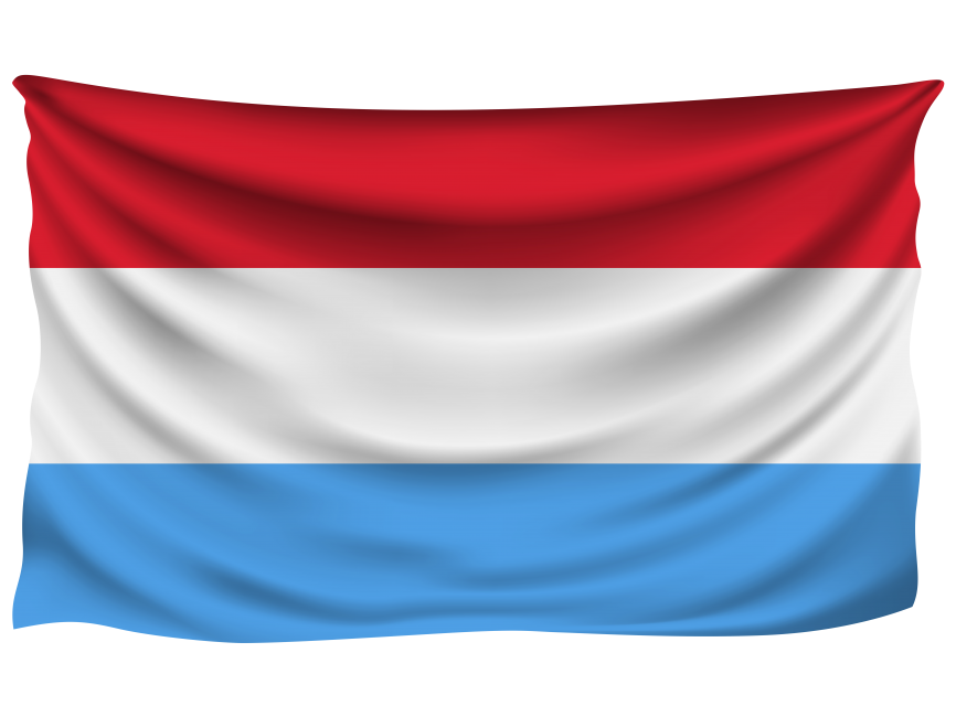 Luxembourg Wrinkled Flag