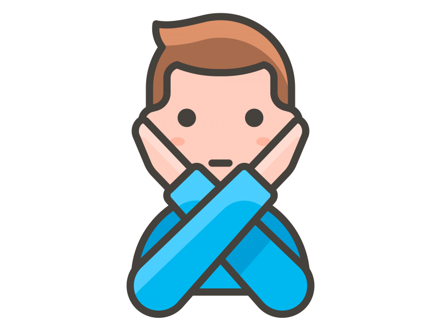 Man Gesturing NO Emoji