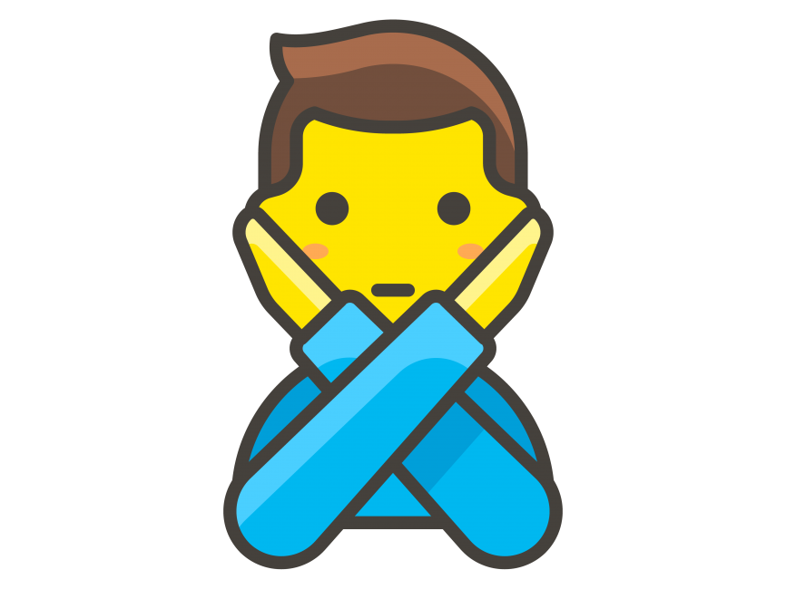 Man Gesturing NO Emoji