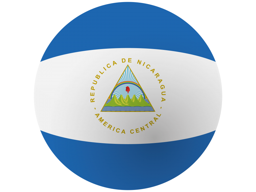 Nicaragua Round Flag
