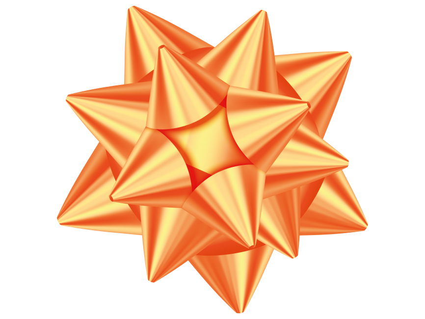 Orange Gift Bow