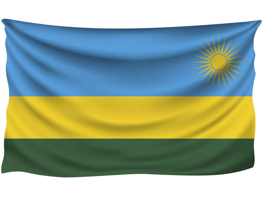 Rwanda Wrinkled Flag