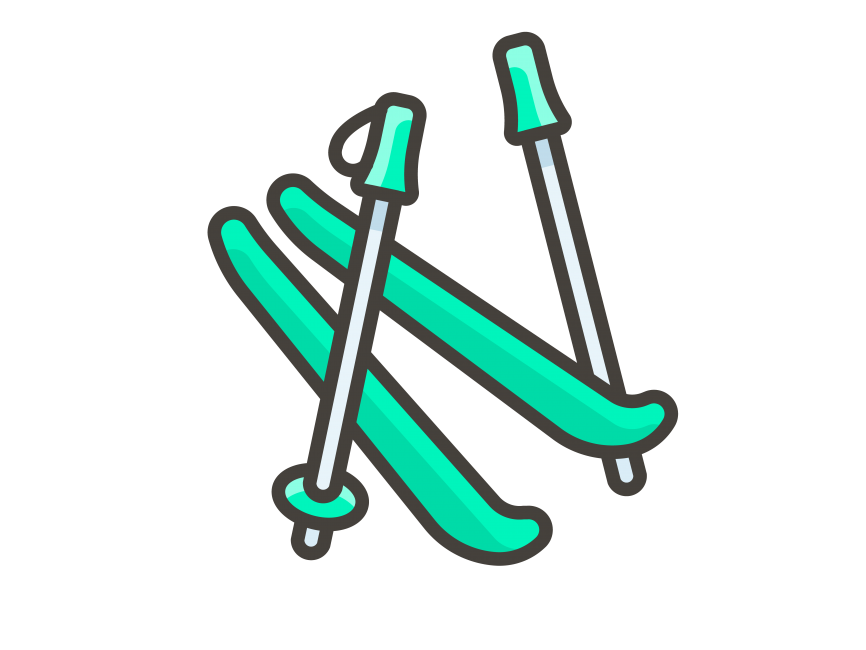 Skis Emoji Icon