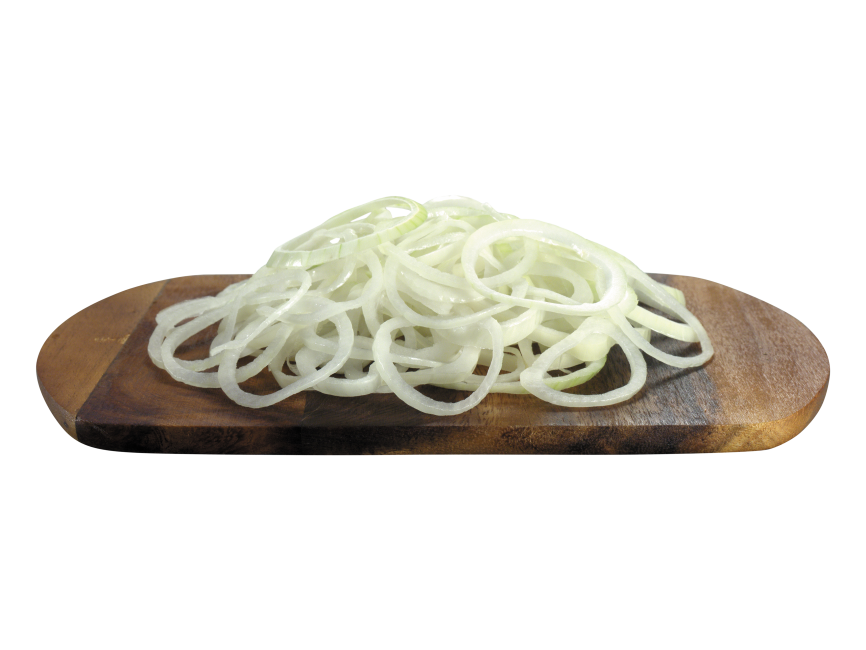 Sliced Onions on Board