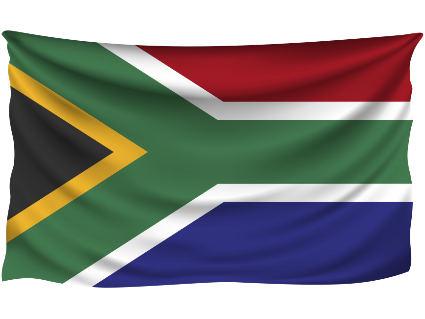 South Africa Wrinkled Flag