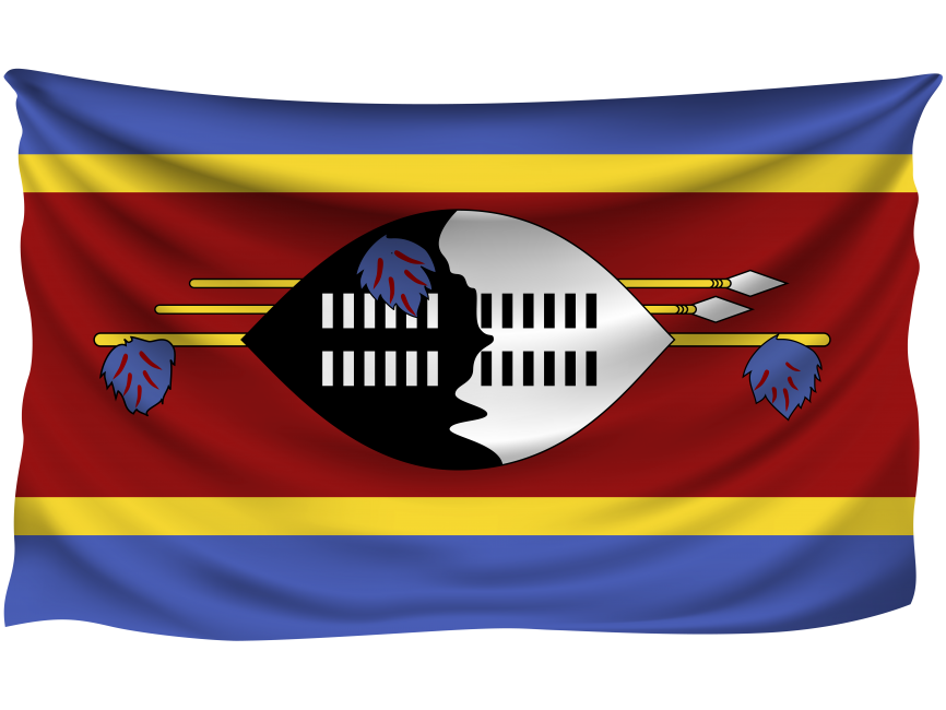 Swaziland Wrinkled Flag