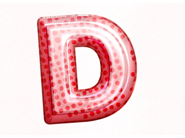 Balloon Style Letter D