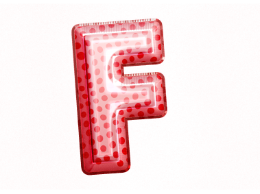 Balloon Style Letter F