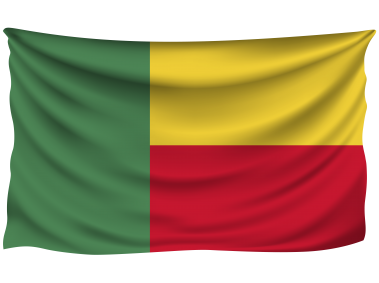 Benin Wrinkled Flag