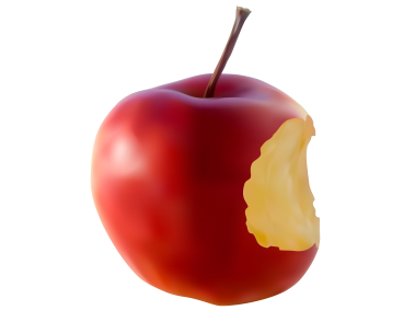 Bitten Red Apple