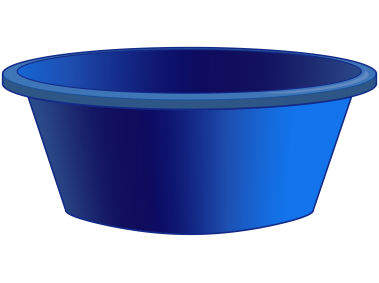 Blue Plastic Tub