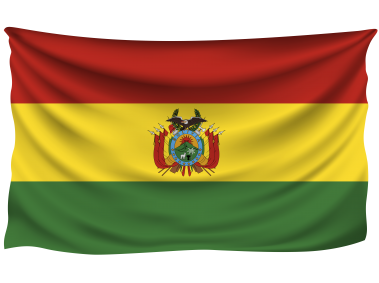 Bolivia Wrinkled Flag