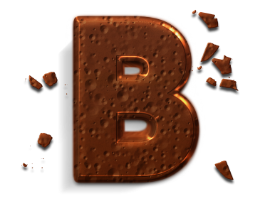 Chocolate Style 3D Letter B