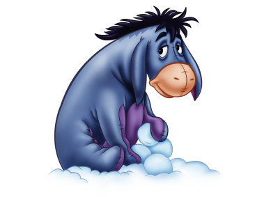 Eeyore with Snowballs