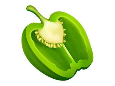 Half Green Pepper