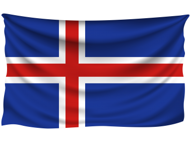 Iceland Wrinkled Flag