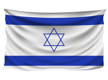 Israel Wrinkled Flag