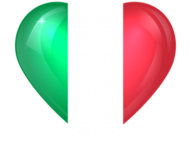 Italy Large Heart Flag