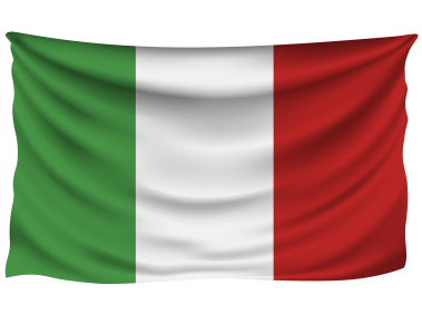 Italy Wrinkled Flag